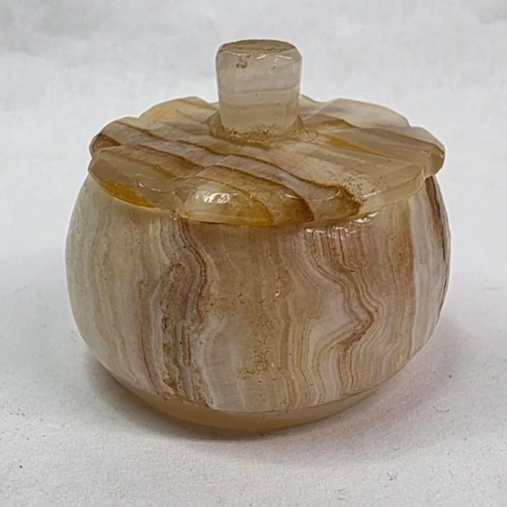Pill trinket box small pumpkin 2